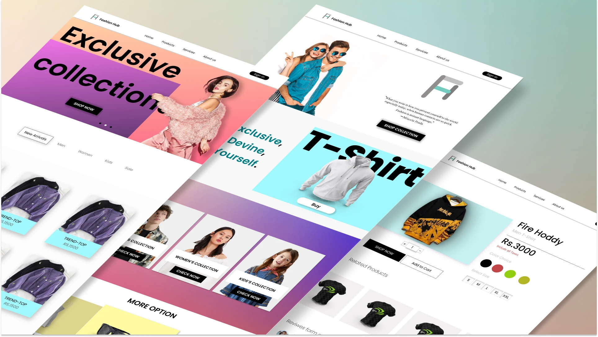 Fashion Hub — E-Commerce UI/UX Concept